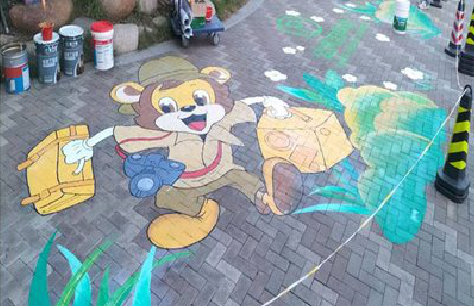 阆中夏季画地面彩绘会遇到的问题