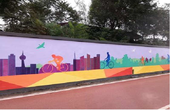 阆中墙体彩绘-围墙