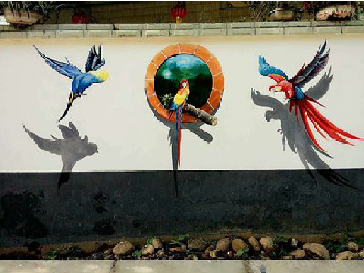 阆中视觉错位-3D墙绘设计