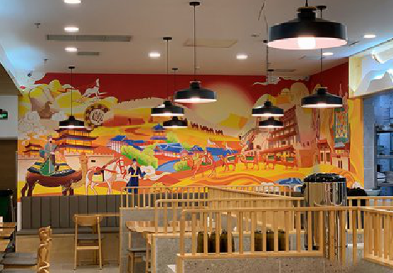 阆中商业空间彩绘介绍。