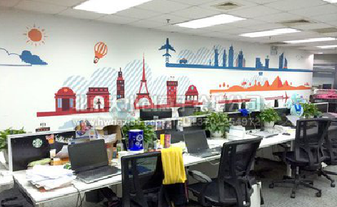 阆中教你设计办公室墙绘的方法。