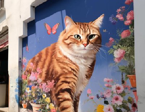 阆中自己绘制有个性的手绘墙