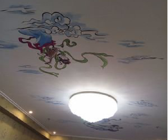 阆中如何快速绘制天花板上的手绘墙？