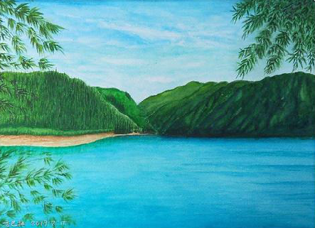 阆中在墙绘中，如何绘画绿水青山？